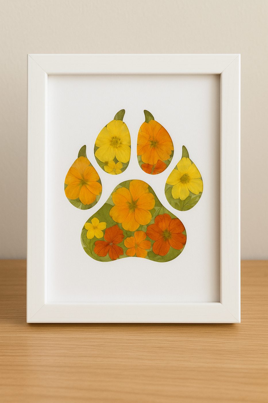 Dog Paw Print Pressed Flower Kit