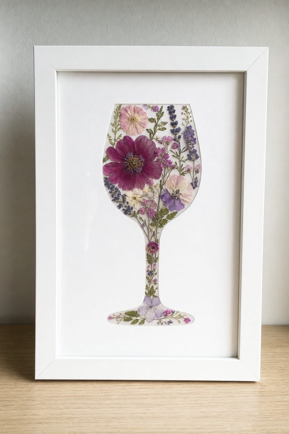 Wine glass Pressed Flower Kit