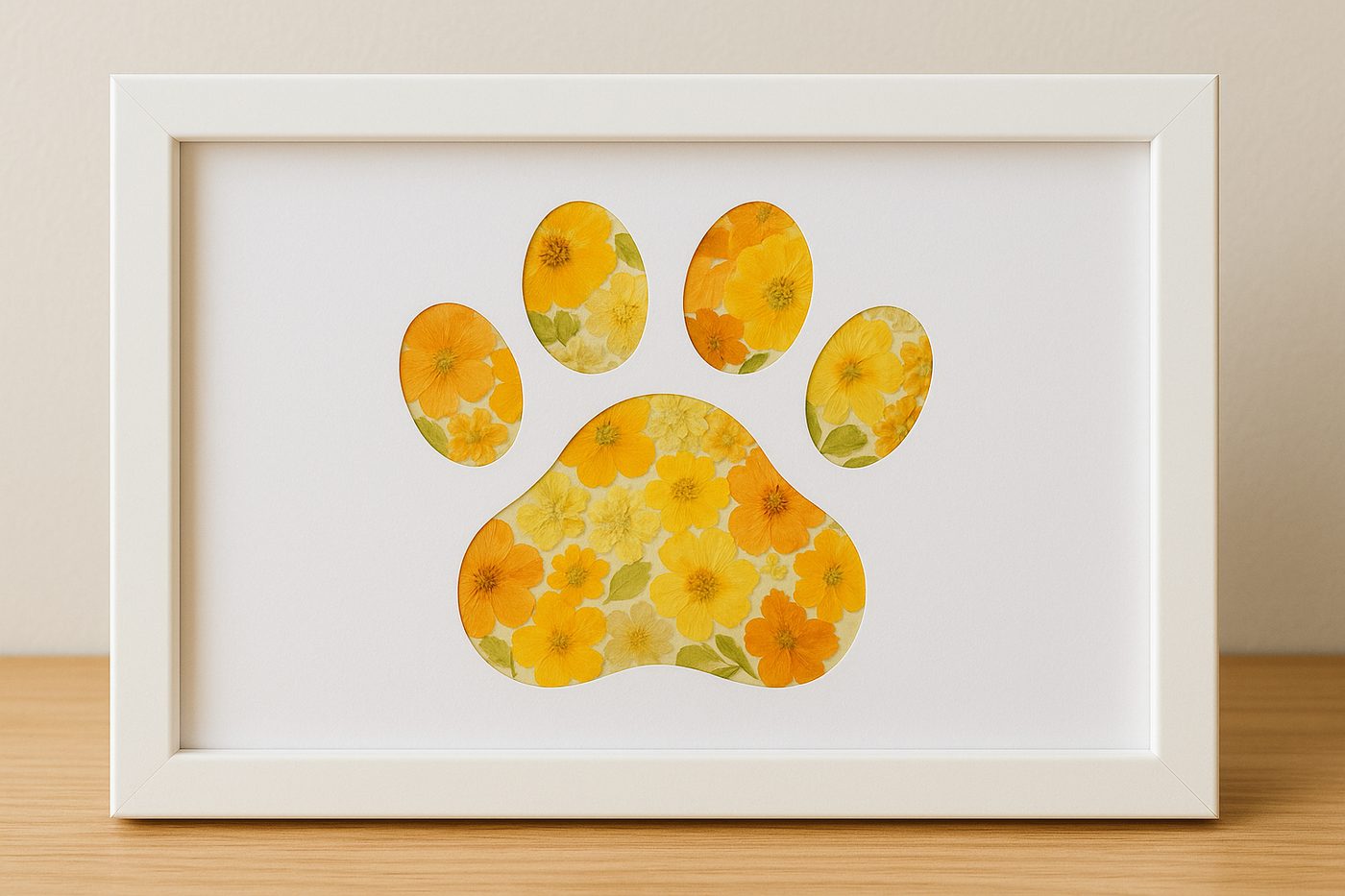 Cat paw print Pressed Flower Kit
