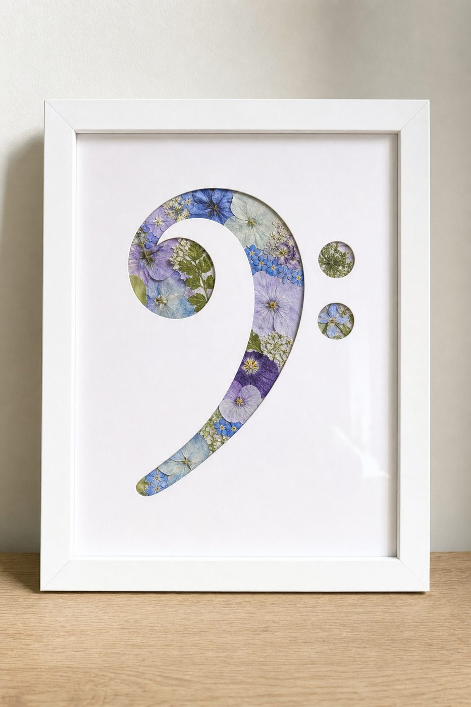 Bass clef Pressed Flower Kit