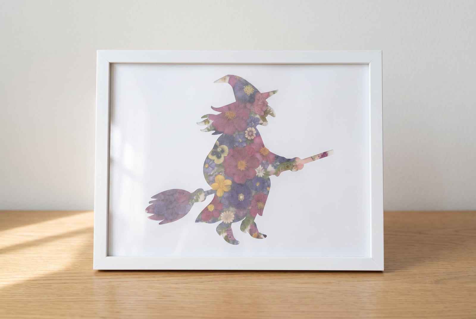 Witch on a broom Pressed Flower Kit
